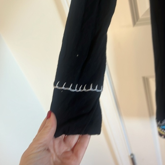 Theme Size Small Black Long Sleeve Dress with Embroidered Detail - Picture 5 of 10